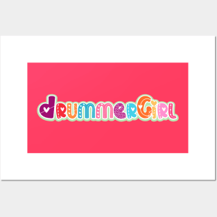 Cute Drummer Girl Posters and Art